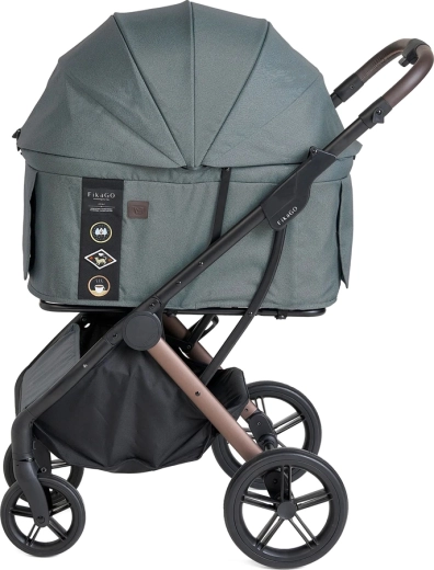 FIKAGO cărucior pentru câini și pisici Agile 2 Vintage Green