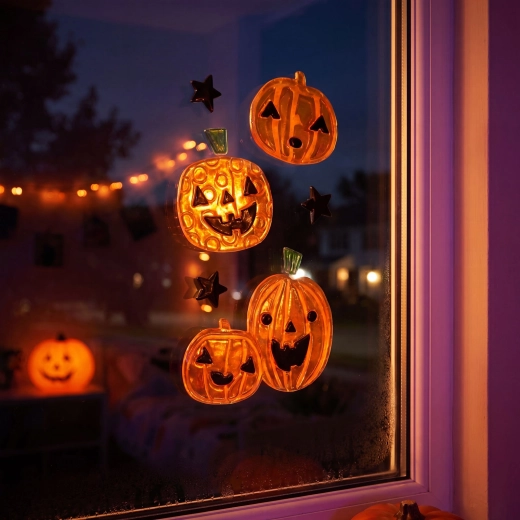 Autocolante gel pentru ferestre cu tematică de Halloween, 15 × 25 cm - 1 bucată