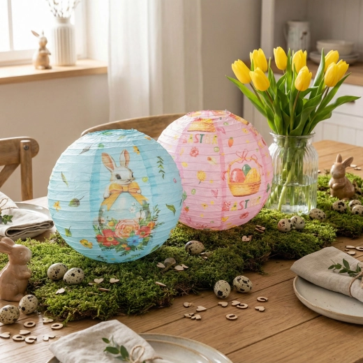 Lampion decorativ de hârtie pentru Paște, 30 cm - 1 bucată