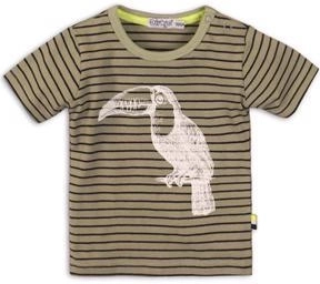 Tricou pentru copii Dirkje cu mânecă scurtă Tropical toucan do it, verde