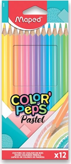 Creioane colorate MAPED Color'Peps Pastel 12 buc