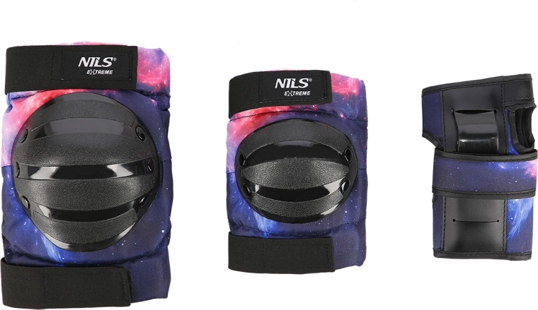 Set de protecții NILS Extreme pentru încheieturi, coate și genunchi – S