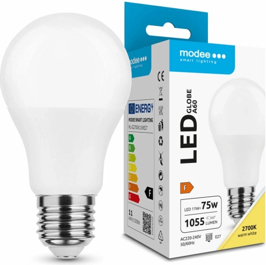 Bec LED glob E27 11 W alb cald MODEE Smart Lighting