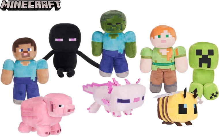 Figurine de pluș MINECRAFT – jucării moi pentru copii și colecționari