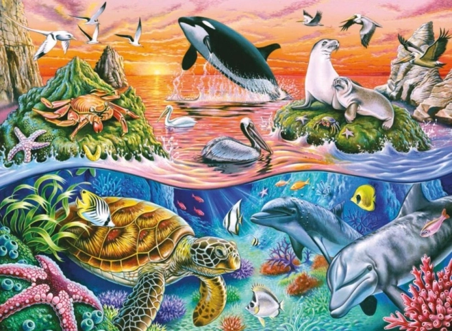 Puzzle Ocean Minunat XXL de la Ravensburger 100 piese