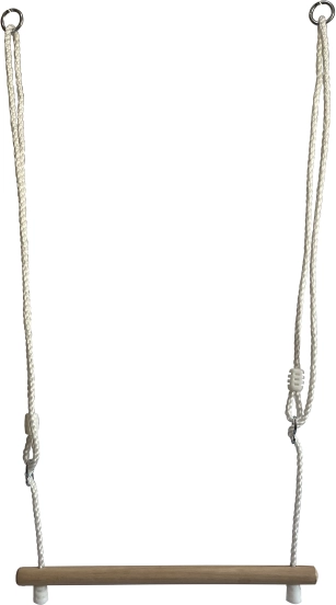 Bară fixă suspendată din lemn 2Kids Toys cu frânghii ajustabile