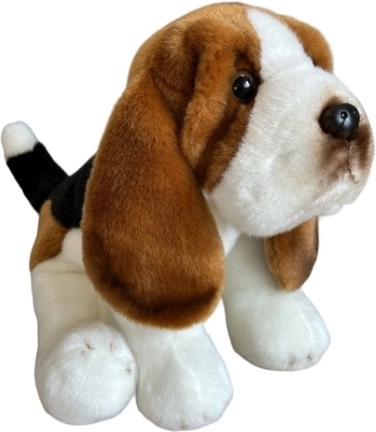 Basset de pluș așezat 30 cm