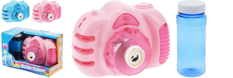 Pistol de baloane în formă de aparat foto pentru copii cu melodii