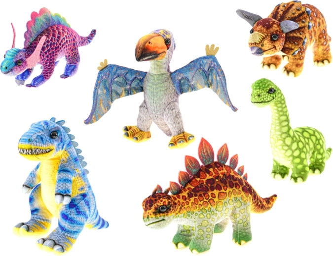 Dinozaur de pluș 18–26 cm – jucărie pufoasă pentru cei mai mici