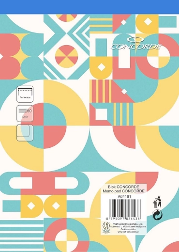 Bloc CONCORDE A4 simplu, 50 file