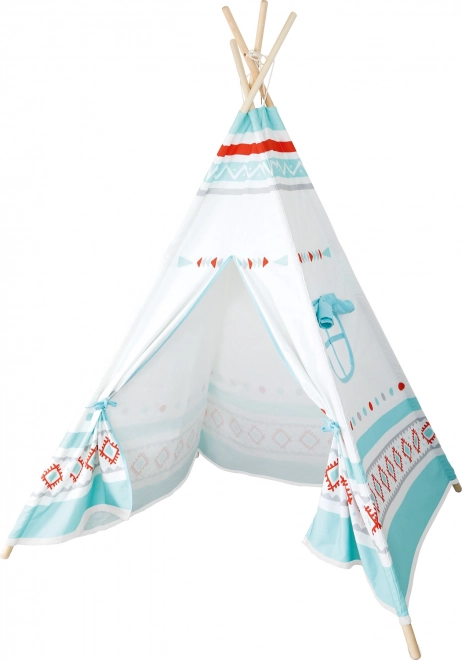 Small Foot Tipi alb-albastru