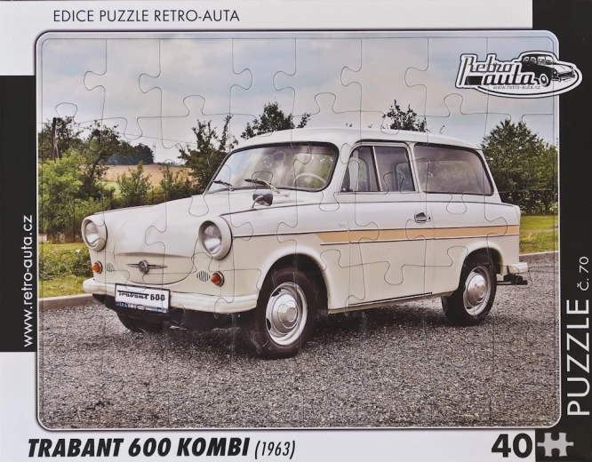 Puzzle Retro auto Trabant 600 Kombi 40 piese