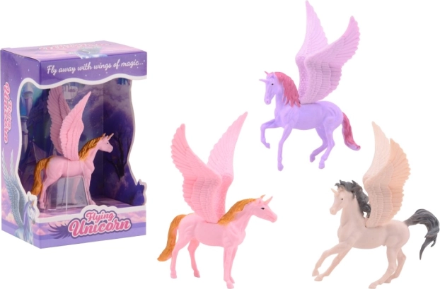 Figurină unicorn cu aripi