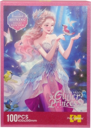 Puzzle sclipitoare pentru copii, 100 piese