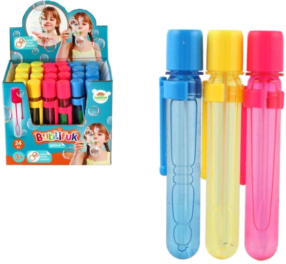Mini bublifuk cu gel 20 ml (12 cm, 3 culori) - 1 bucată