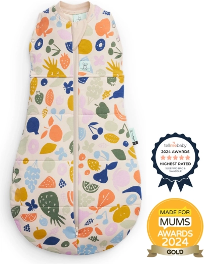 ErgoPouch înfășător și sac de dormit 2 în 1 Cocoon fruit salad 2,5 tog (6–12 luni)