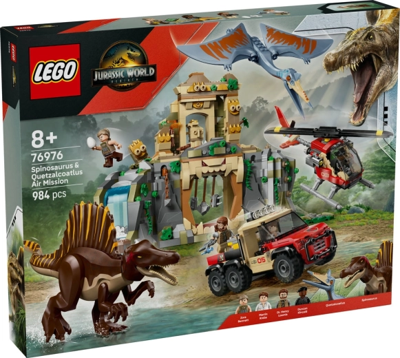Lego Jurassic World: misiune aeriană cu Quetzalcoatlus și Spinosaurus