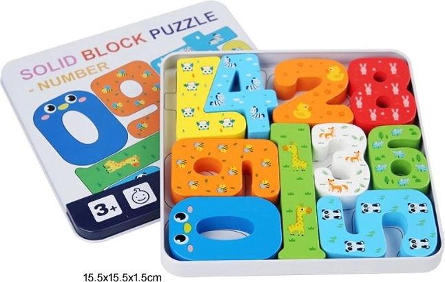 Puzzle din lemn cu numere