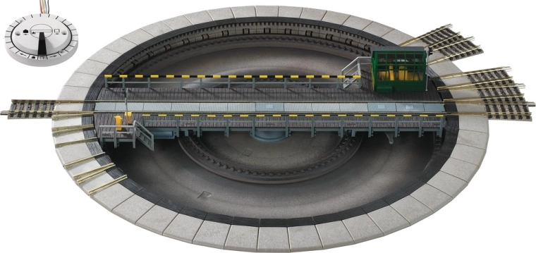 Placă turnantă electrică Fleischmann cu comutator, 310 mm