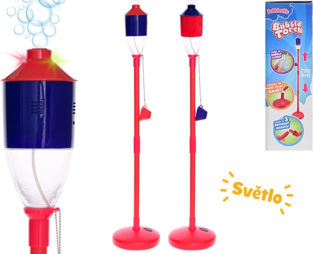 Mașină de făcut baloane pe stativ în formă de torță 132 cm