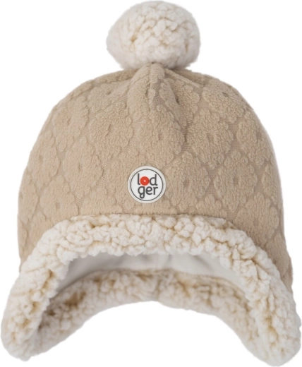 Căciulă din fleece Lodger Hatter Folklore bej 6–12 luni