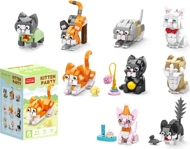 Kitty Matey mini set de construcție pisicuțe vesele - 1 bucată