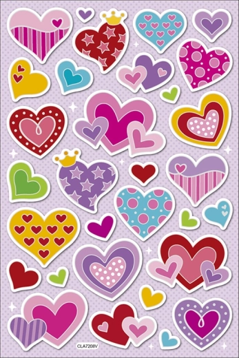 Autocolante inimioare 30 buc.