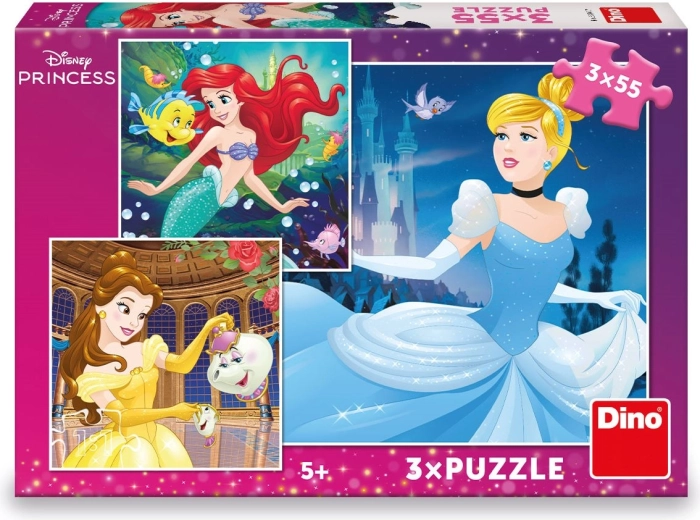 Puzzle DISNEY PRINCESS 3×55 piese