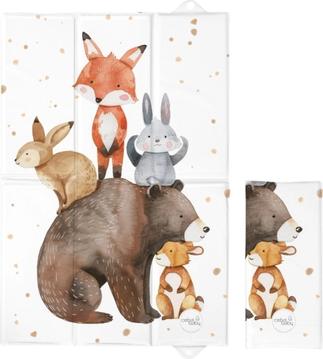 Ceba Baby saltea de înfășat de călătorie Basic Forest Friends 60 × 40 cm