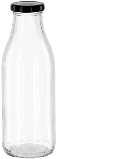 Sticlă din sticlă pentru suc 750 ml cu capac metalic cu filet 44 mm