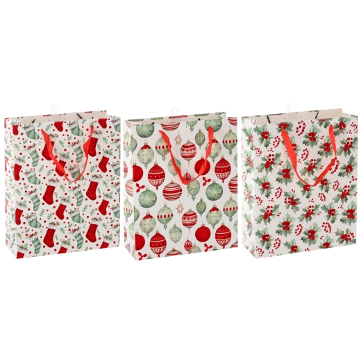 Pungă cadou de Crăciun Symbole Świąteczne 30 × 42 × 12 cm