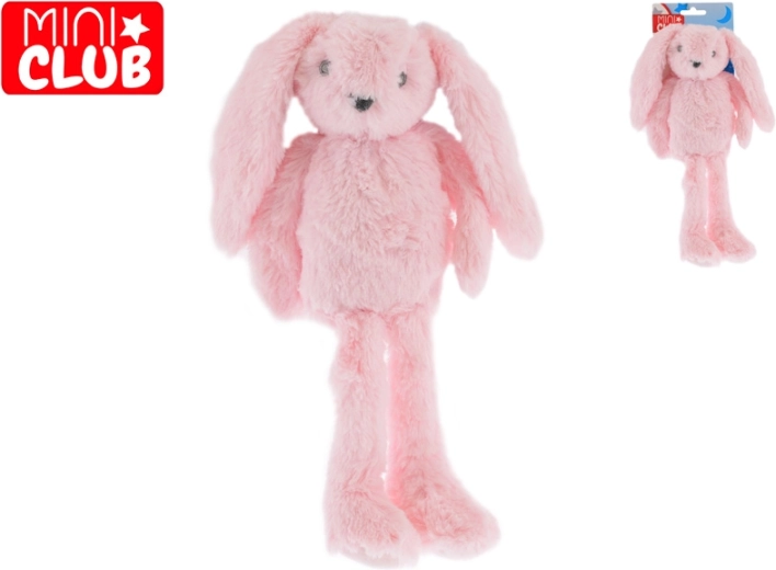 Mini Club iepuraș roz din pluș cu picioare lungi 37 cm