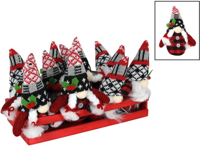 Figurină de pluș de Crăciun 15 cm – mix de tipuri, roșu