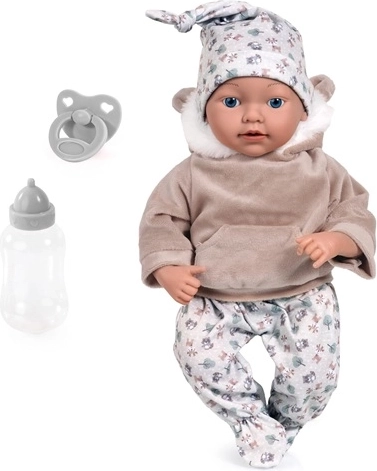 Păpușă realistă Reborn Bayer cu accesorii, 38 cm