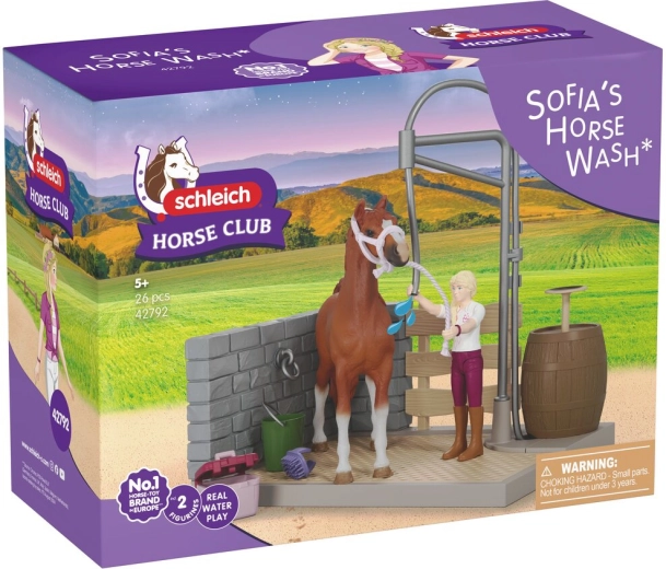 Box de spălat pentru cai Sofie SCHLEICH Horse Club cu duș funcțional
