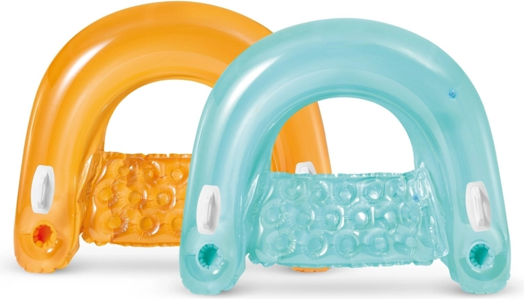 Scaun plutitor gonflabil cu mânere și suporturi pentru băuturi INTEX 147 × 99 cm