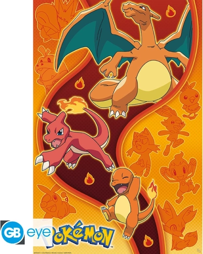 Poster maxi Pokémon 91,5 × 61 cm – Fire type