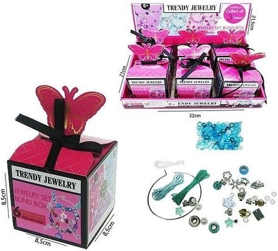 Set pentru confecționat bijuterii – surpriză în cutie (blind box) 6+
