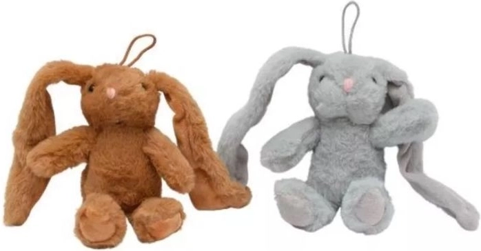 Iepuraș de pluș cu urechi lungi – mic accesoriu de agățat