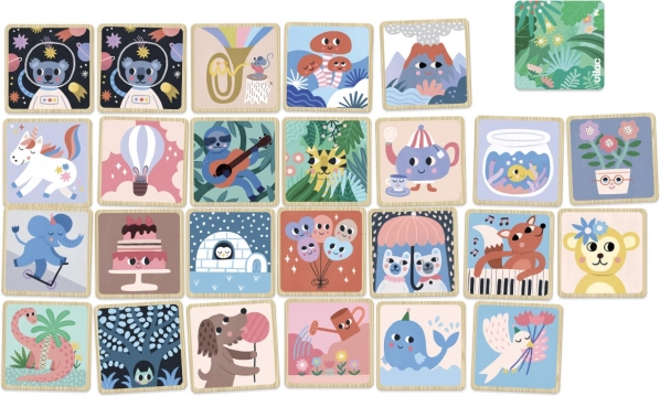 Vilac Pexeso din lemn cu ilustrații de Michelle Carlslund