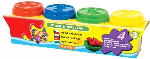 Pastă de modelaj – set de 4 borcănașe (4 culori)