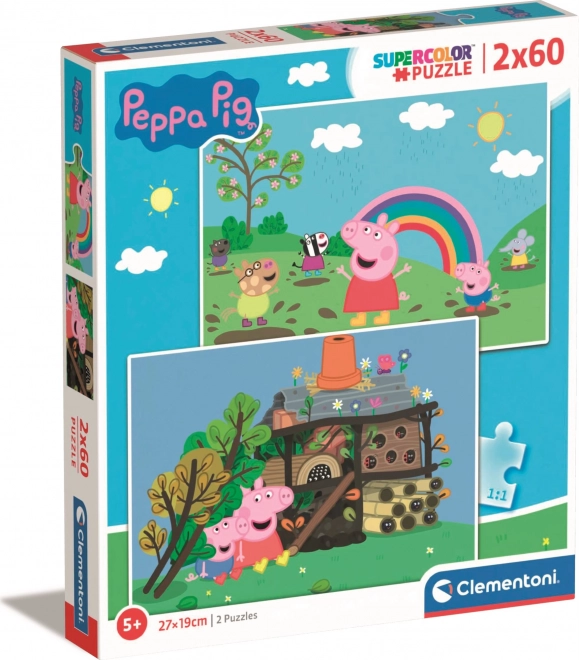 Puzzle Peppa Pig 2x60 piese