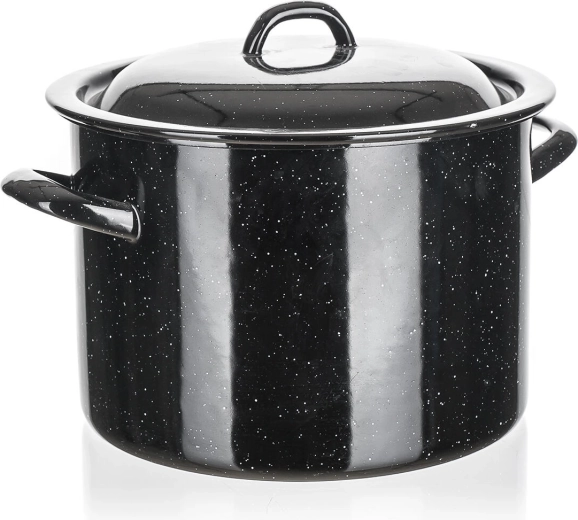 Oală smălțuită cu capac 5,5 l, diametru 22 cm