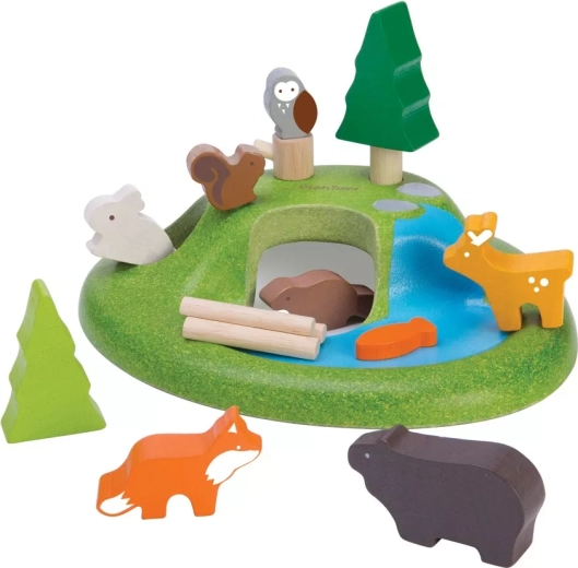 PlanToys set de animale de pădure și peisaj