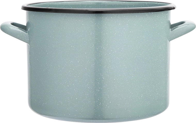 Oală cu capac 3,3 l, verde salvie cu stropi