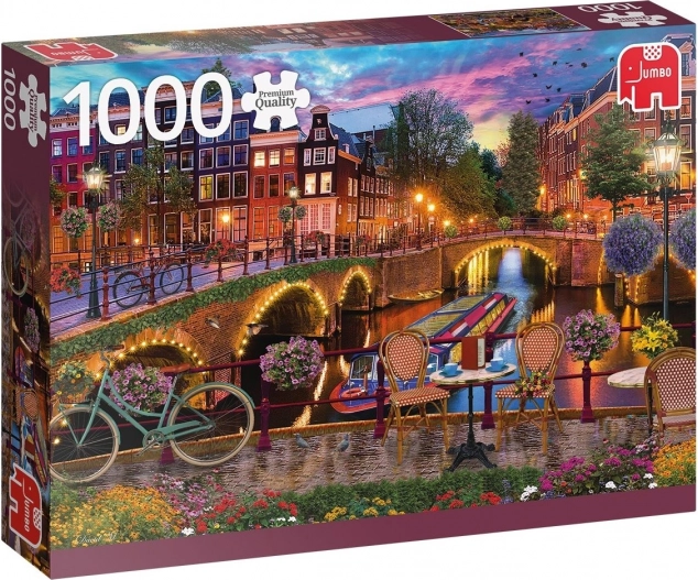 Puzzle JUMBO cu canalele de apă din Amsterdam – 1000 de piese