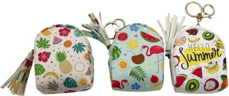 Portofel de vară pentru copii cu flamingo și fructe