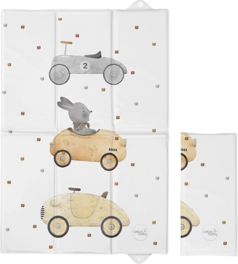 Ceba Baby saltea de înfășat de călătorie Basic Bunny Driver 60 × 40 cm