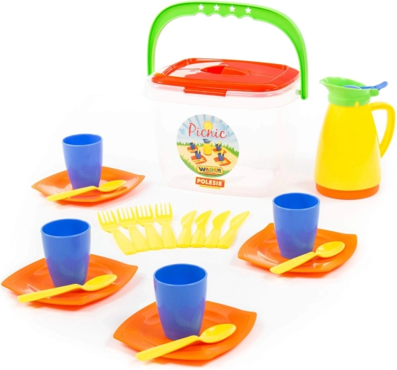 Set de picnic pentru copii într-o găleată
