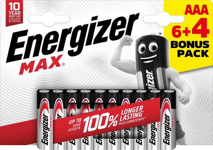 Energizer Max AAA baterii alcaline 10 buc